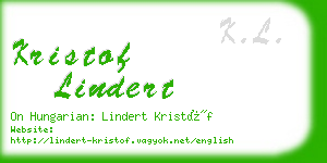 kristof lindert business card